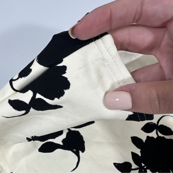 NWT $78 kate spade NY [ Small ] Floral High Waist Bikini Swim Bottoms Ivory Blac - Picture 7 of 9